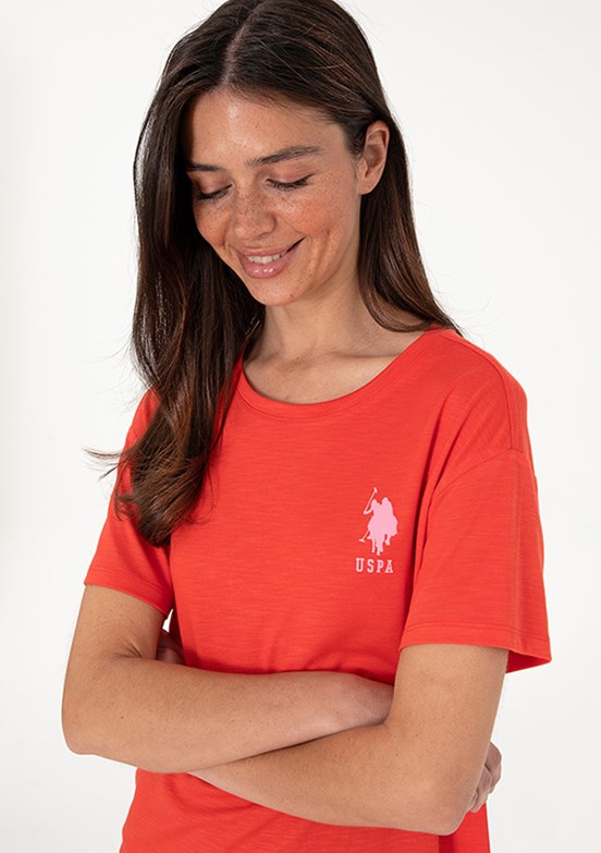 US POLO ASSN Kırmızı Kadın Comfort T-shirt