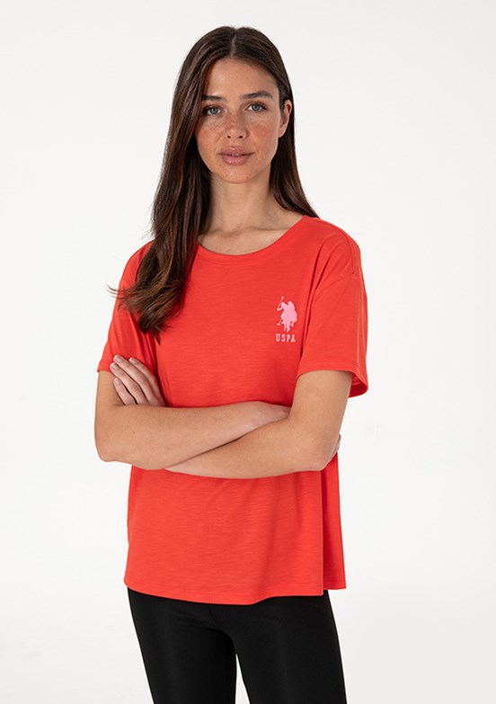 US POLO ASSN Kırmızı Kadın Comfort T-shirt
