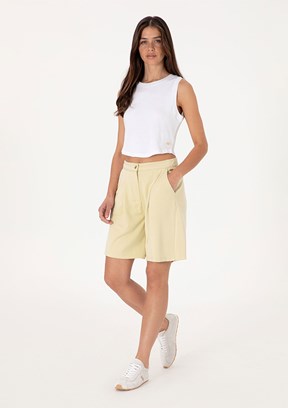US POLO ASSN Yeşil Kadın Bermuda Şort