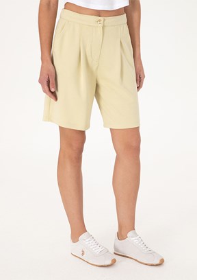 US POLO ASSN Yeşil Kadın Bermuda Şort