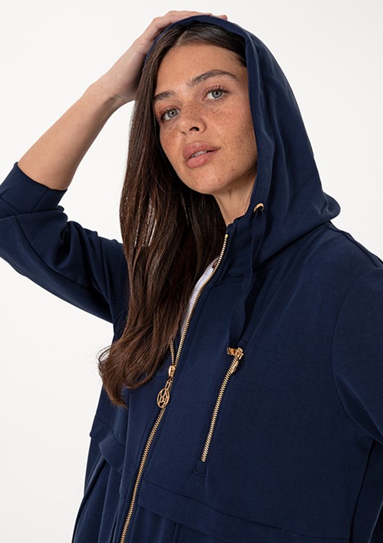 US POLO ASSN Lacivert Kadın Oversize Sweatshirt