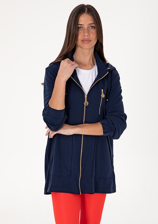 US POLO ASSN Lacivert Kadın Oversize Sweatshirt