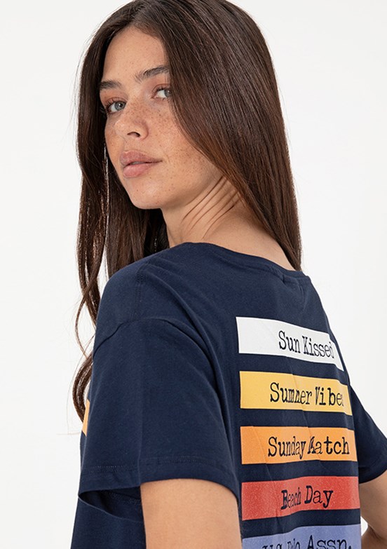 US POLO ASSN Lacivert Kadın Comfort T-Shirt