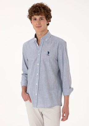 US POLO ASSN Lacivert Erkek Uzun Kol Gömlek