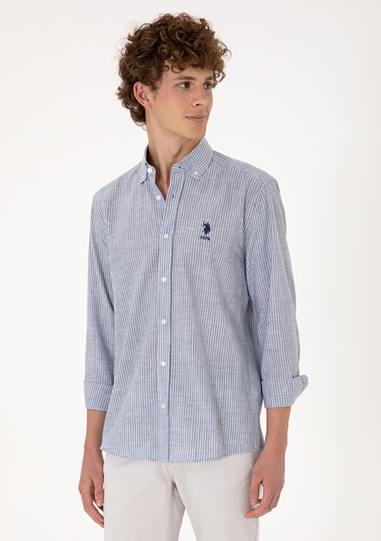 US POLO ASSN Lacivert Erkek Uzun Kol Gömlek