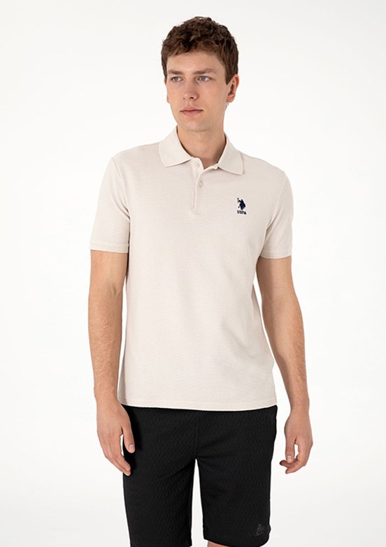 US POLO ASSN Bej Erkek Regular T-Shirt