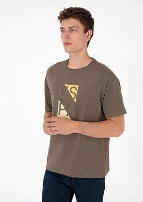 US POLO ASSN Erkek Bej Comfort T-Shirt