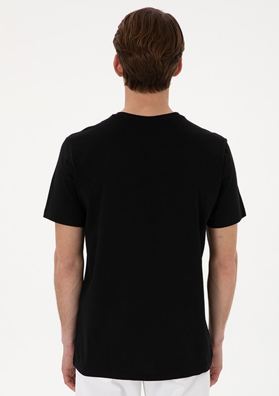 US POLO ASSN Siyah Erkek Basic T-Shirt
