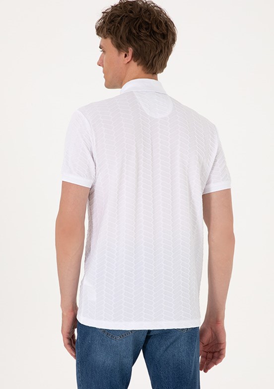 US POLO ASSN Beyaz Erkek Slim T-Shirt