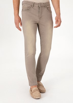 US POLO ASSN Bej Erkek Slim Jean Pantolon
