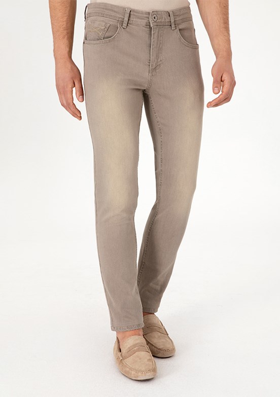 US POLO ASSN Bej Erkek Slim Jean Pantolon