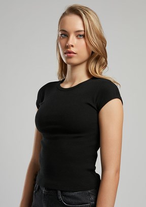 LEE COOPER Siyah Rosa Kadın O Yaka T-shirt
