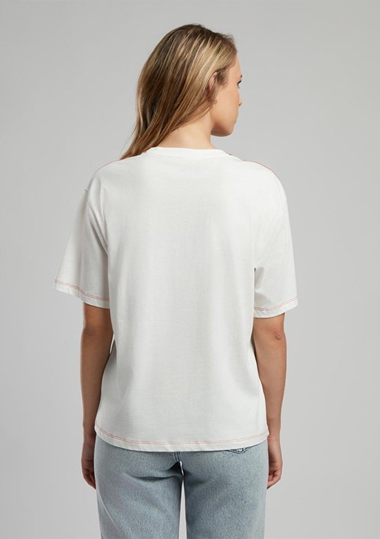 LEE COOPER Karbe Ekru-K Kadın O Yaka T-shirt