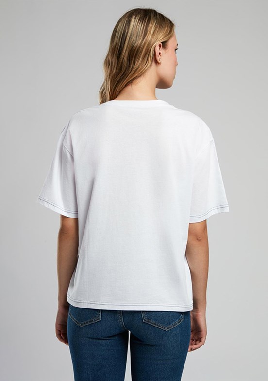 LEE COOPER Karbe Ekru-L Kadın O Yaka T-shirt