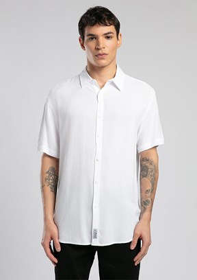 LEE COOPER Basices Beyaz Erkek Uzun Kol Dokuma Gömlek