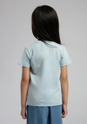 LEE COOPER Mavi Kız Çocuk Baskılı T-Shirt