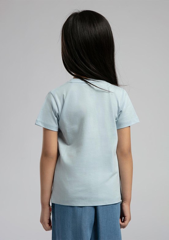 LEE COOPER Mavi Kız Çocuk Baskılı T-Shirt