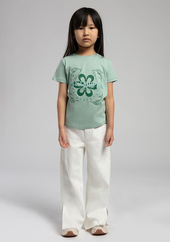 LEE COOPER Yeşil Kız Çocuk Baskılı T-Shirt