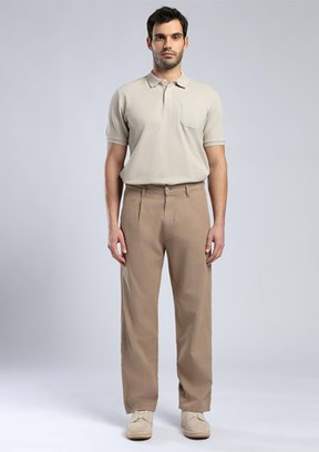 LEE COOPER Matteo Camel Erkek Dokuma Pantolon
