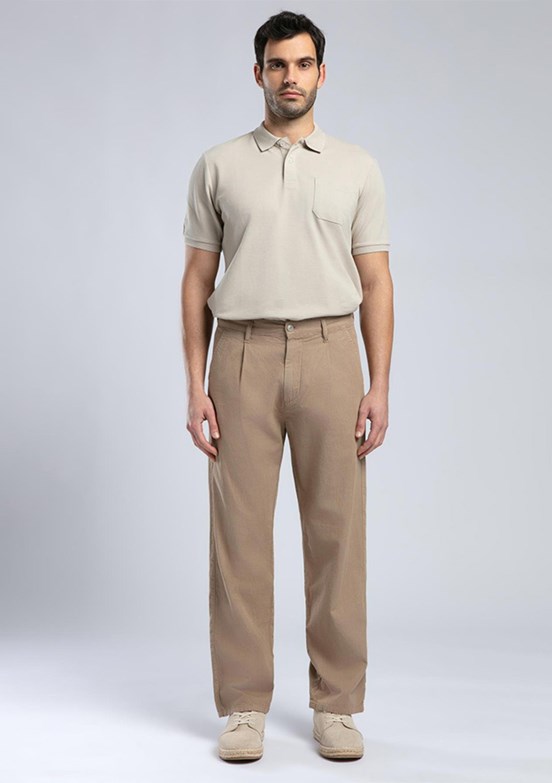 LEE COOPER Matteo Camel Erkek Dokuma Pantolon