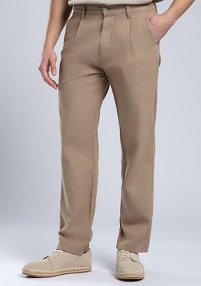 LEE COOPER Matteo Camel Erkek Dokuma Pantolon