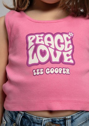 LEE COOPER Pembe Kız Çocuk Atlet T-Shirt