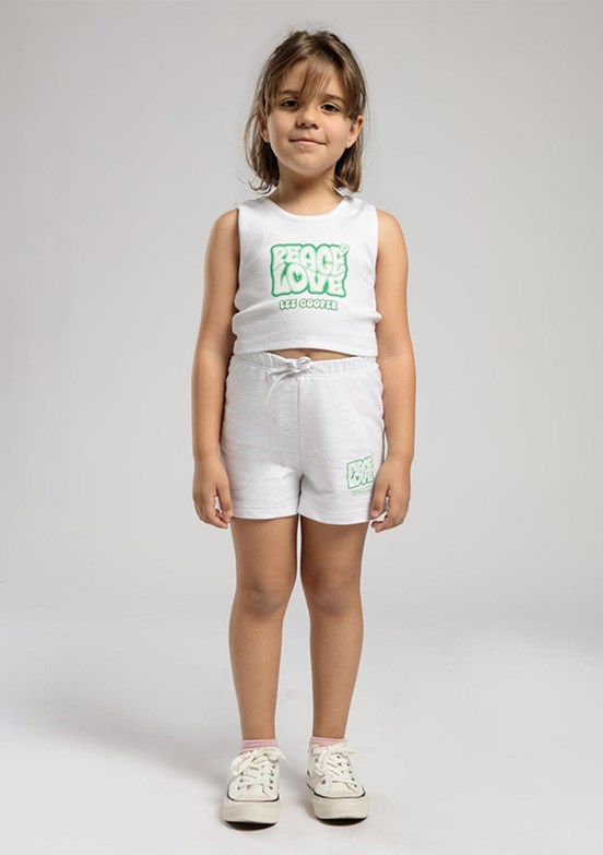 LEE COOPER Beyaz Kız Çocuk Atlet T-Shirt