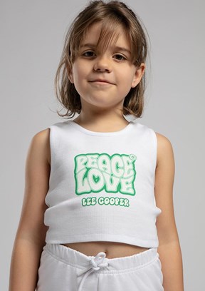 LEE COOPER Beyaz Kız Çocuk Atlet T-Shirt