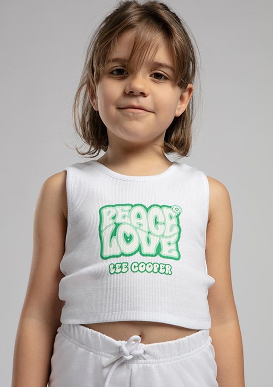 LEE COOPER Beyaz Kız Çocuk Atlet T-Shirt