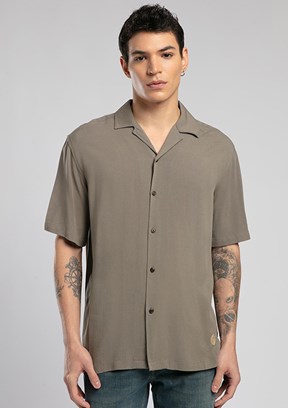 LEE COOPER Faylin Vizon Erkek Kısa Kol Dokuma Gömlek