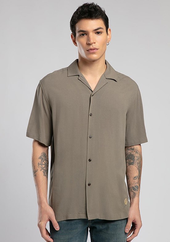 LEE COOPER Faylin Vizon Erkek Kısa Kol Dokuma Gömlek
