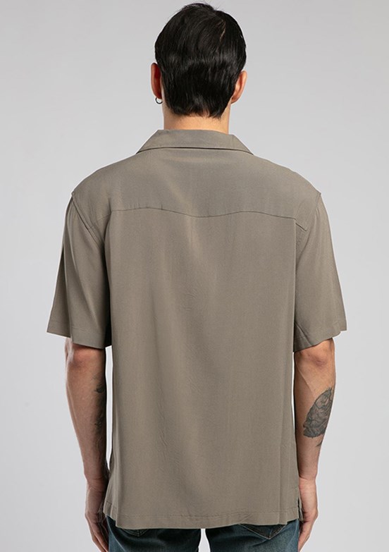 LEE COOPER Faylin Vizon Erkek Kısa Kol Dokuma Gömlek