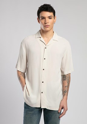 LEE COOPER Faylin Bej Erkek Kısa Kol Dokuma Gömlek