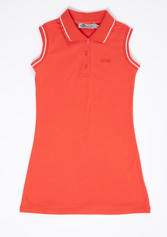 LEE COOPER Kırmızı Kız Çocuk Kısa Kol Elbise