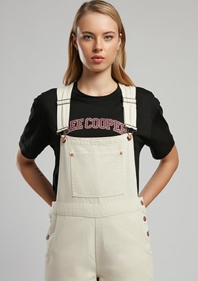 LEE COOPER Flowers Ekru Kadın Dokuma Salopet
