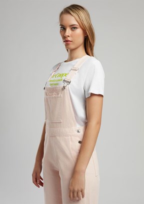 LEE COOPER Flowers Pudra Kadın Dokuma Salopet
