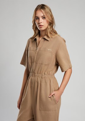 LEE COOPER Alia Camel Kadın Dokuma Tulum