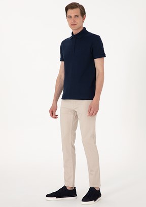 PİERRE CARDİN Bej Erkek Slim Jean Pantolon