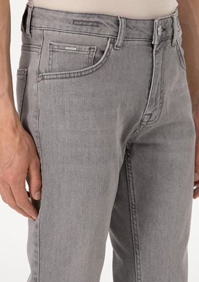PİERRE CARDİN Gri Erkek Slim Jean Pantolon