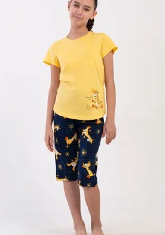 VİENETTA Sarı Kız Çocuk Pijama Şort Takım