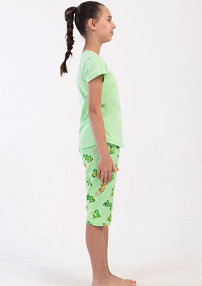 VİENETTA Yeşil Kız Çocuk Pijama Şort Takım