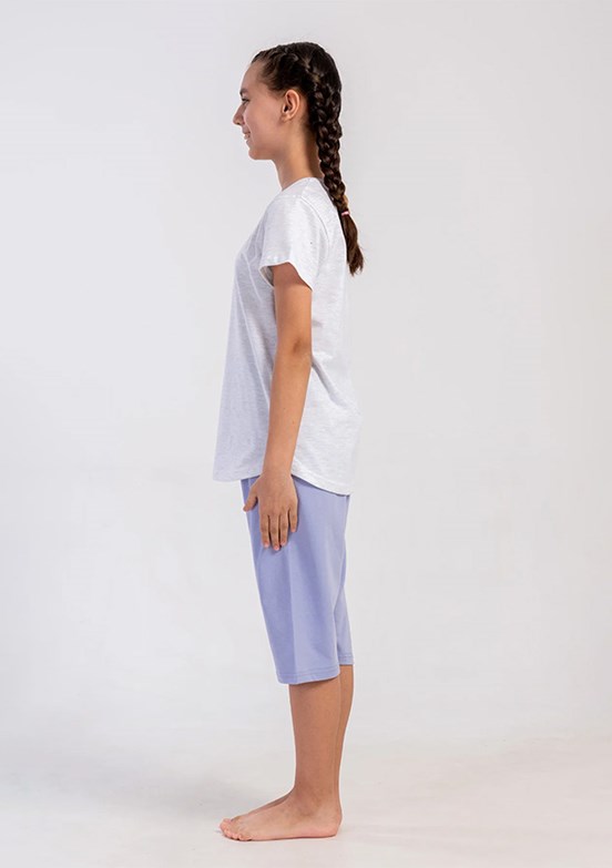 VİENETTA Mor Kız Çocuk Pijama Şort Takım