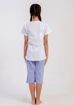 VİENETTA Mor Kız Çocuk Pijama Şort Takım