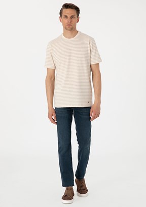 PİERRE CARDİN Mavi Erkek Straight Jean Pantolon