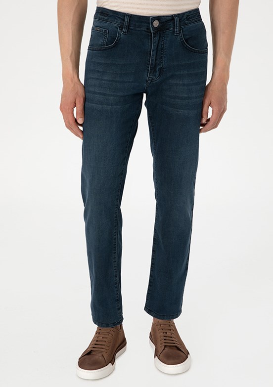 PİERRE CARDİN Mavi Erkek Straight Jean Pantolon