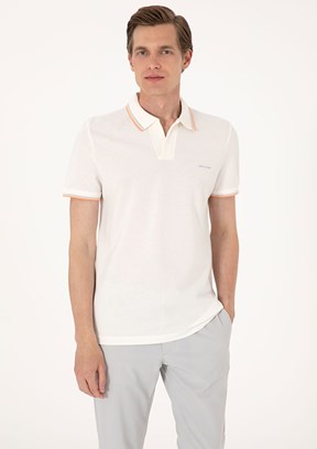 PİERRE CARDİN Beyaz Erkek Slim T-Shirt