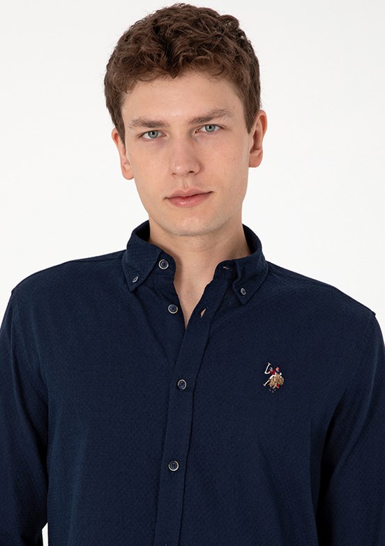 US POLO ASSN Lacivert Erkek Uzun Kol Gömlek