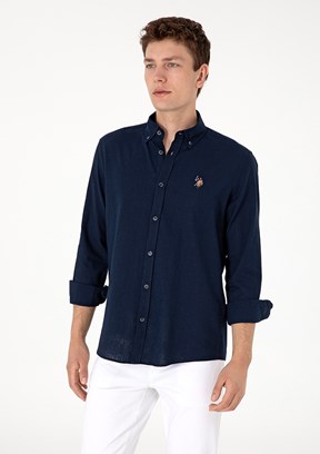 US POLO ASSN Lacivert Erkek Uzun Kol Gömlek