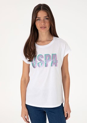 US POLO ASSN Beyaz Kadın Örme T-shirt
