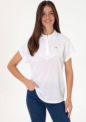 US POLO ASSN Beyaz Kadın Örme T-Shirt